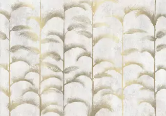 Wall Mural Delicate palm grove - abstract with golden palms in art deco style Wallpaper Cropper