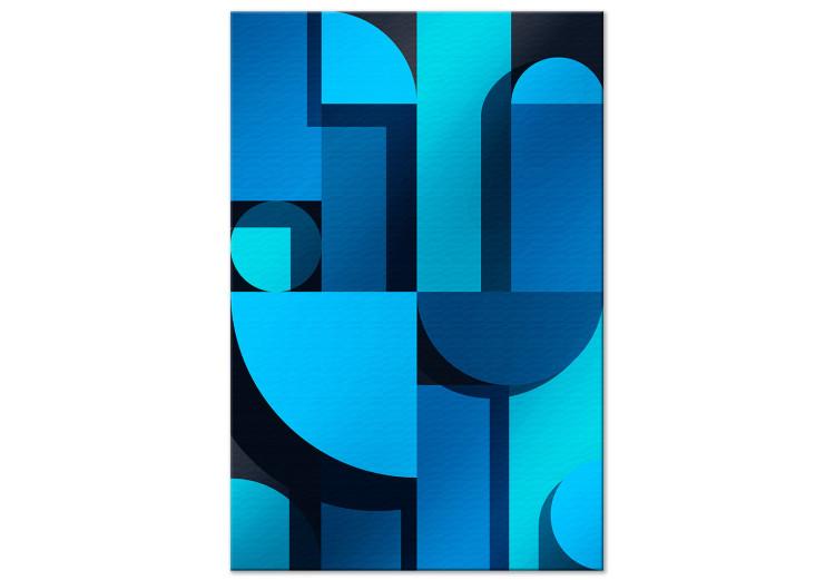 Canvas Art Geometry (1-piece) Vertical - blue art deco abstraction