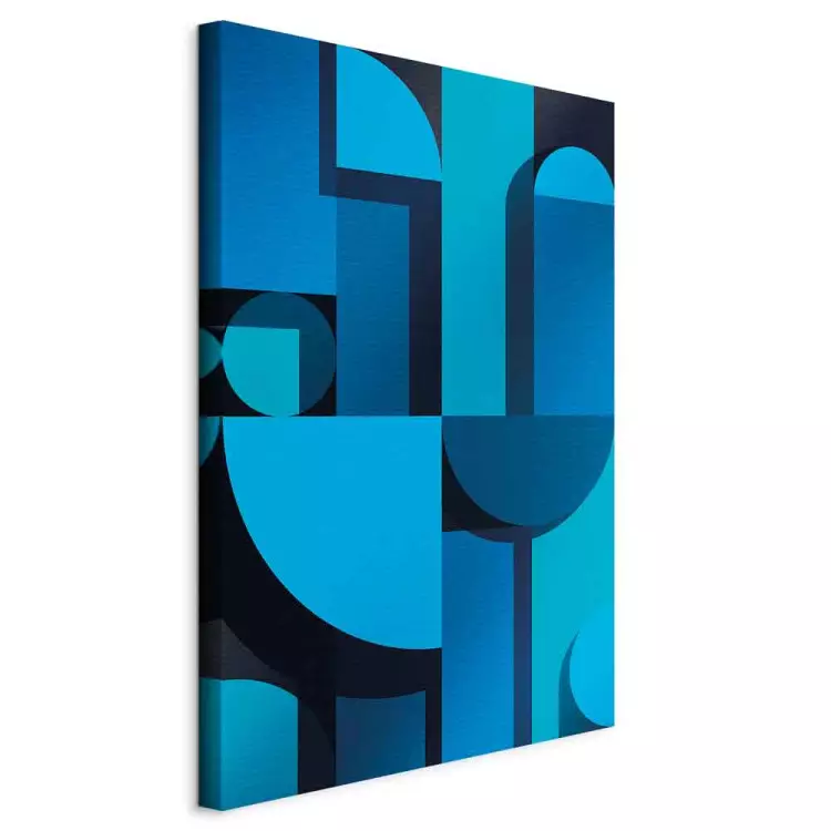 Art Geometry (1-piece) Vertical - blue art deco abstraction