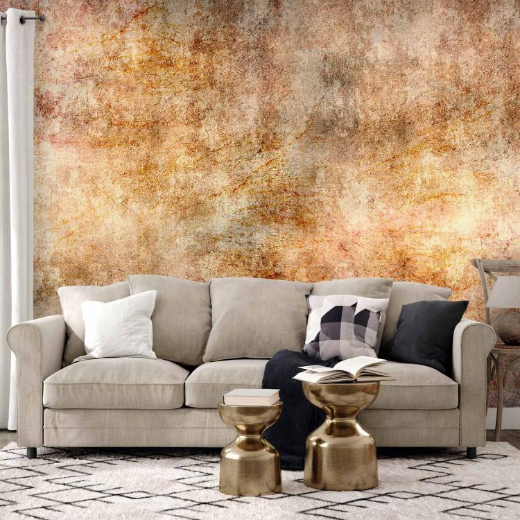 Wall Mural Solar flares - concrete textured abstract with golden glow
