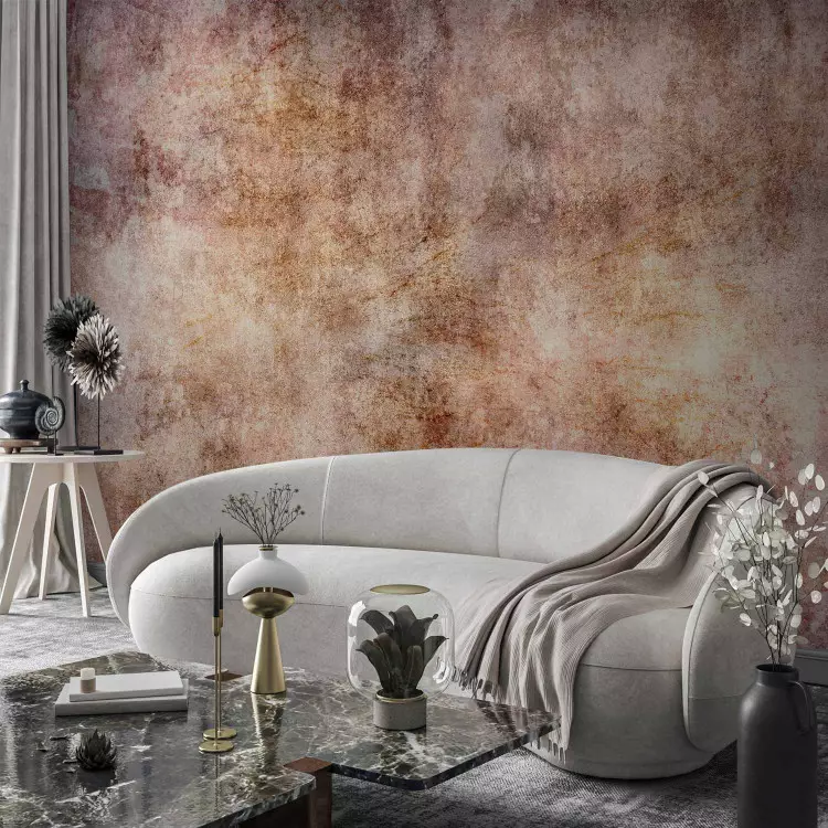 Pink flashes - concrete texture abstraction with golden glow