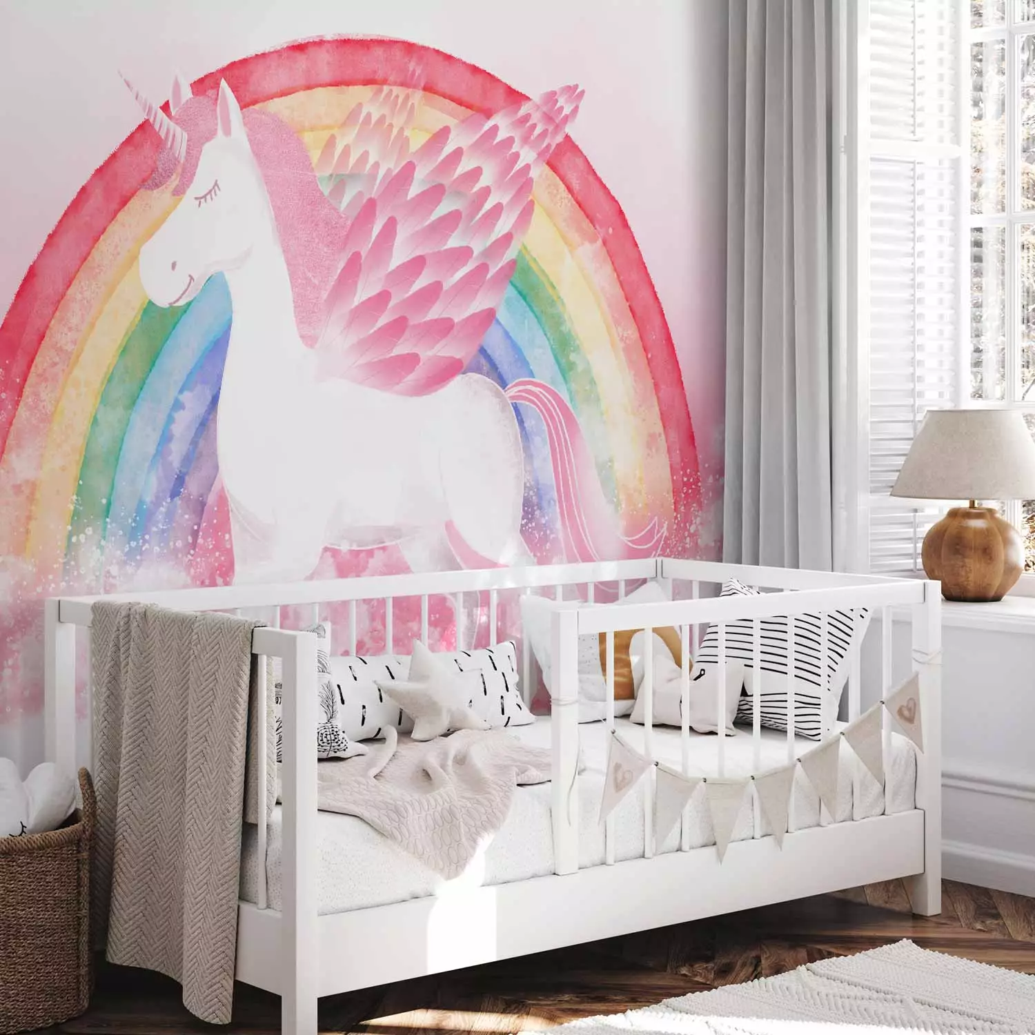 Photo Wallpaper Pink Unicorn Power