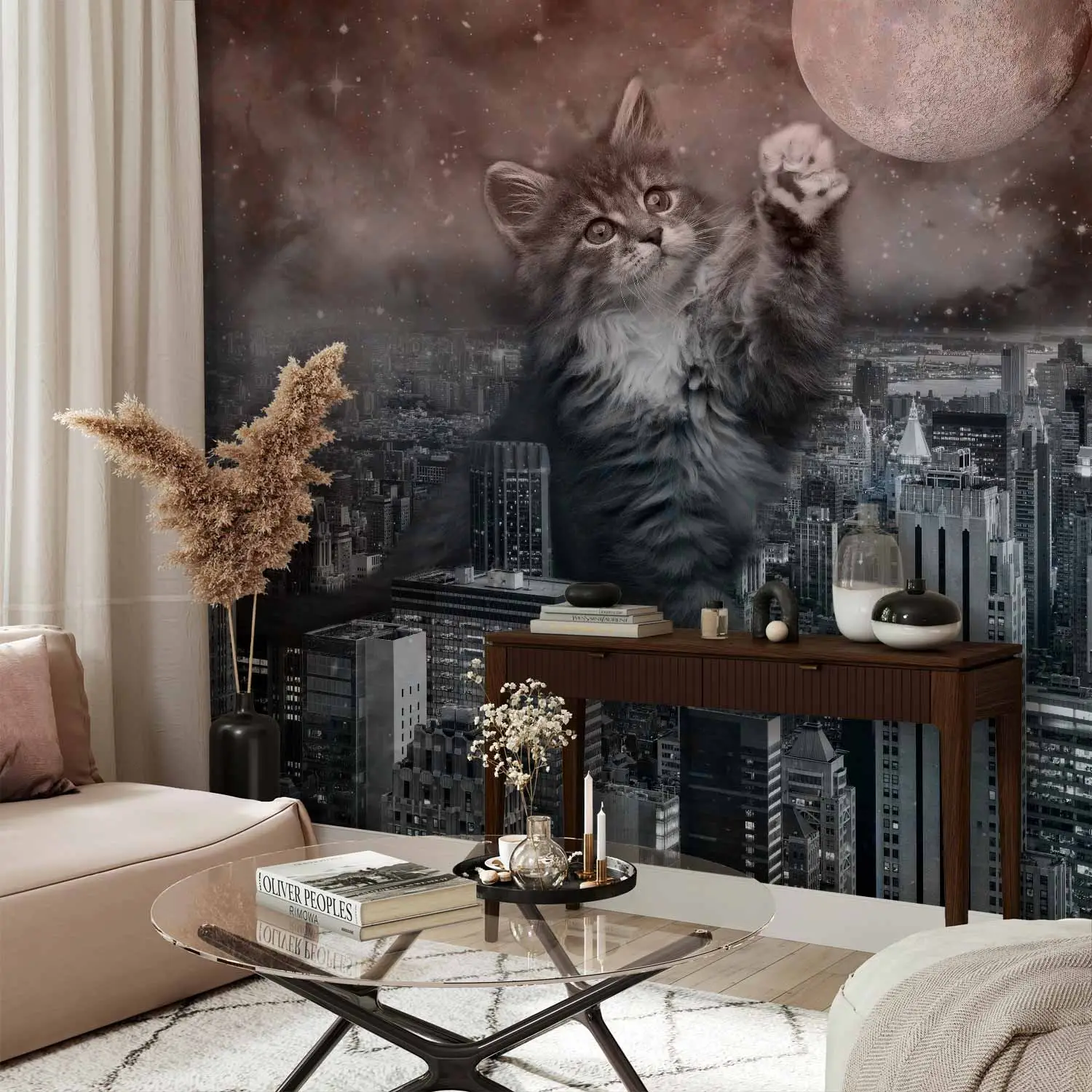 cat mural wallpaper