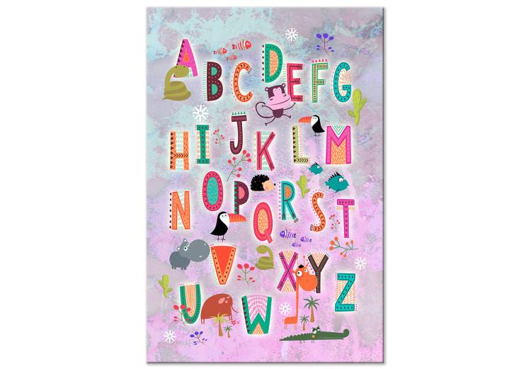 Canvas Happy Alphabet (1-piece) Vertical - colorful letters for children