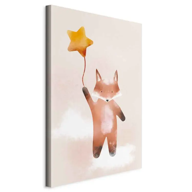 Fox and Star Vertical - colorful illustration for children