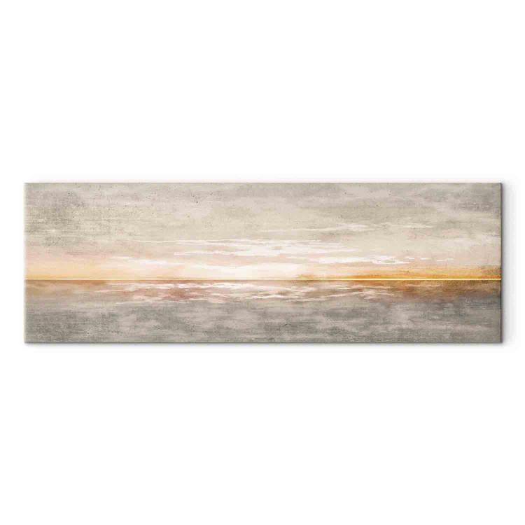Canvas Seascape (1-piece) - beautiful sunset with distressed texture