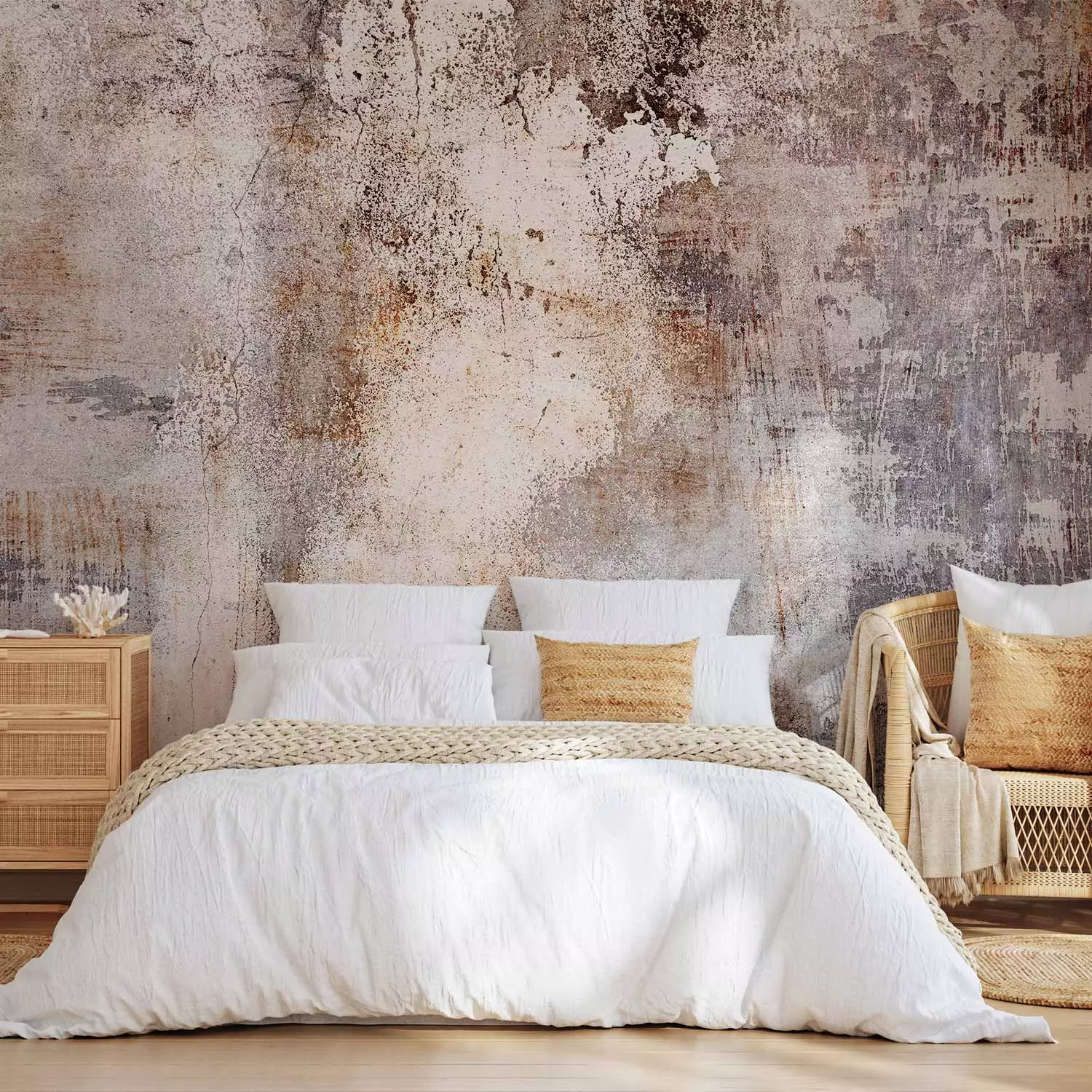 Wall Mural Abstract Fresco - Noble Colors in a Venetian Style