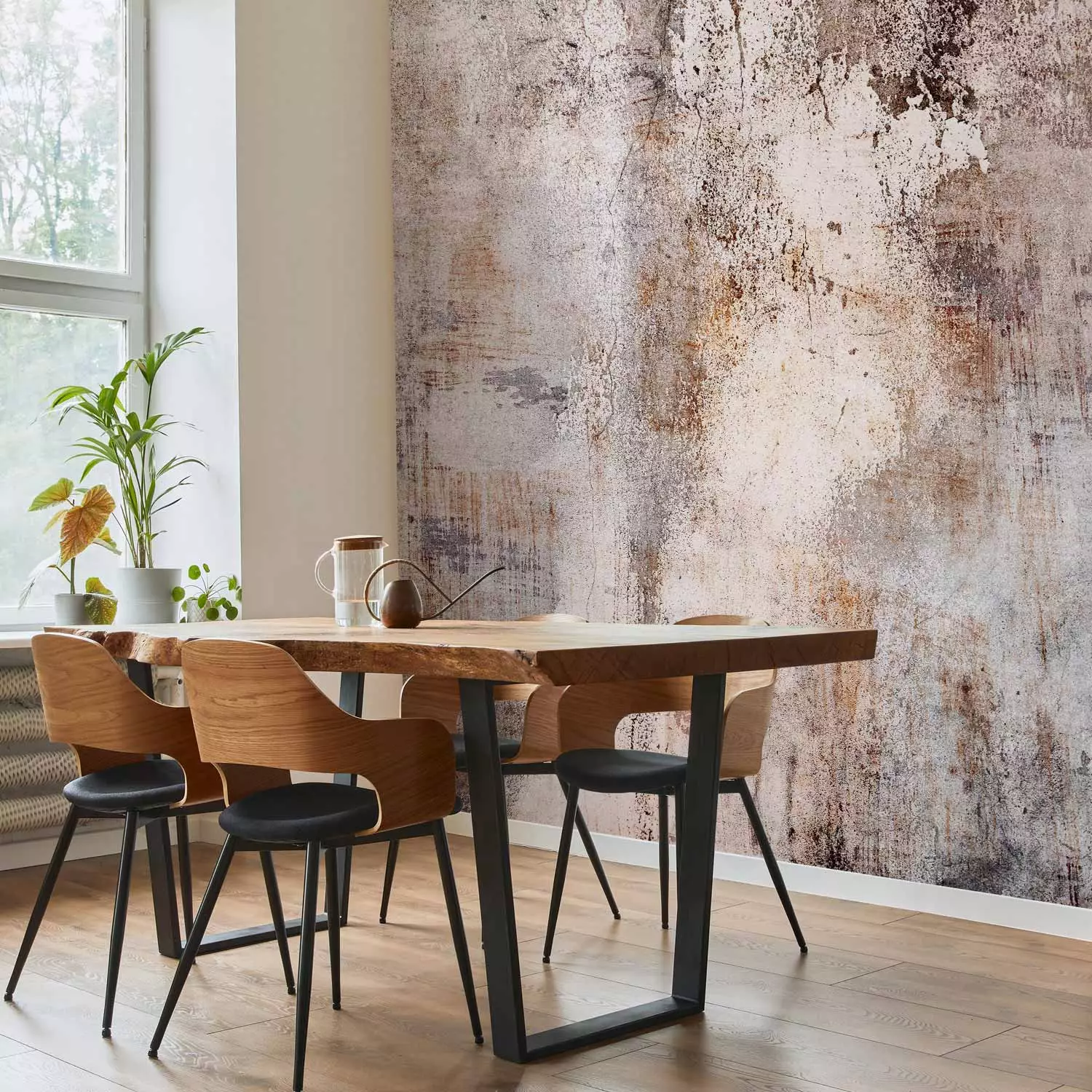 Wall Mural Abstract Fresco - Noble Colors in a Venetian Style