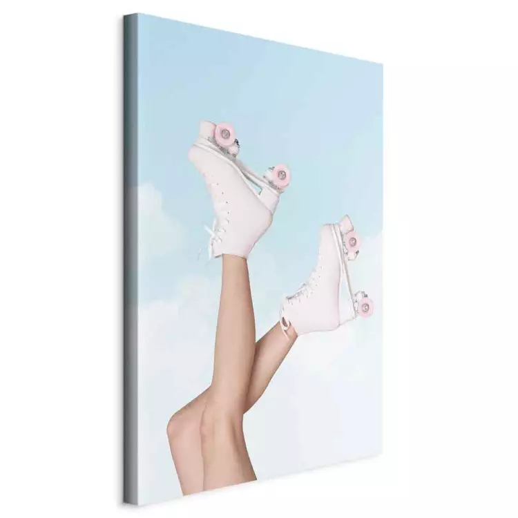 Roller Skates Against Blue Sky (1-piece) - woman's legs up in the air