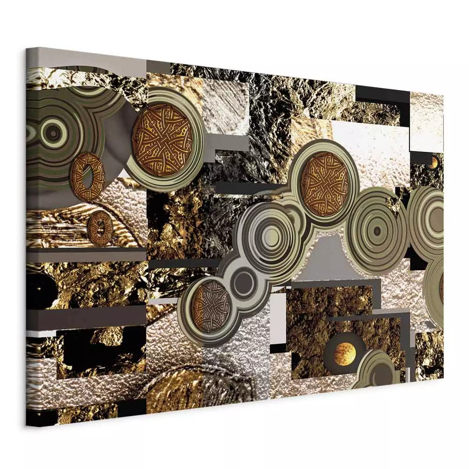 Canvas Abstraction in Ornaments - golden motifs according to Klimt