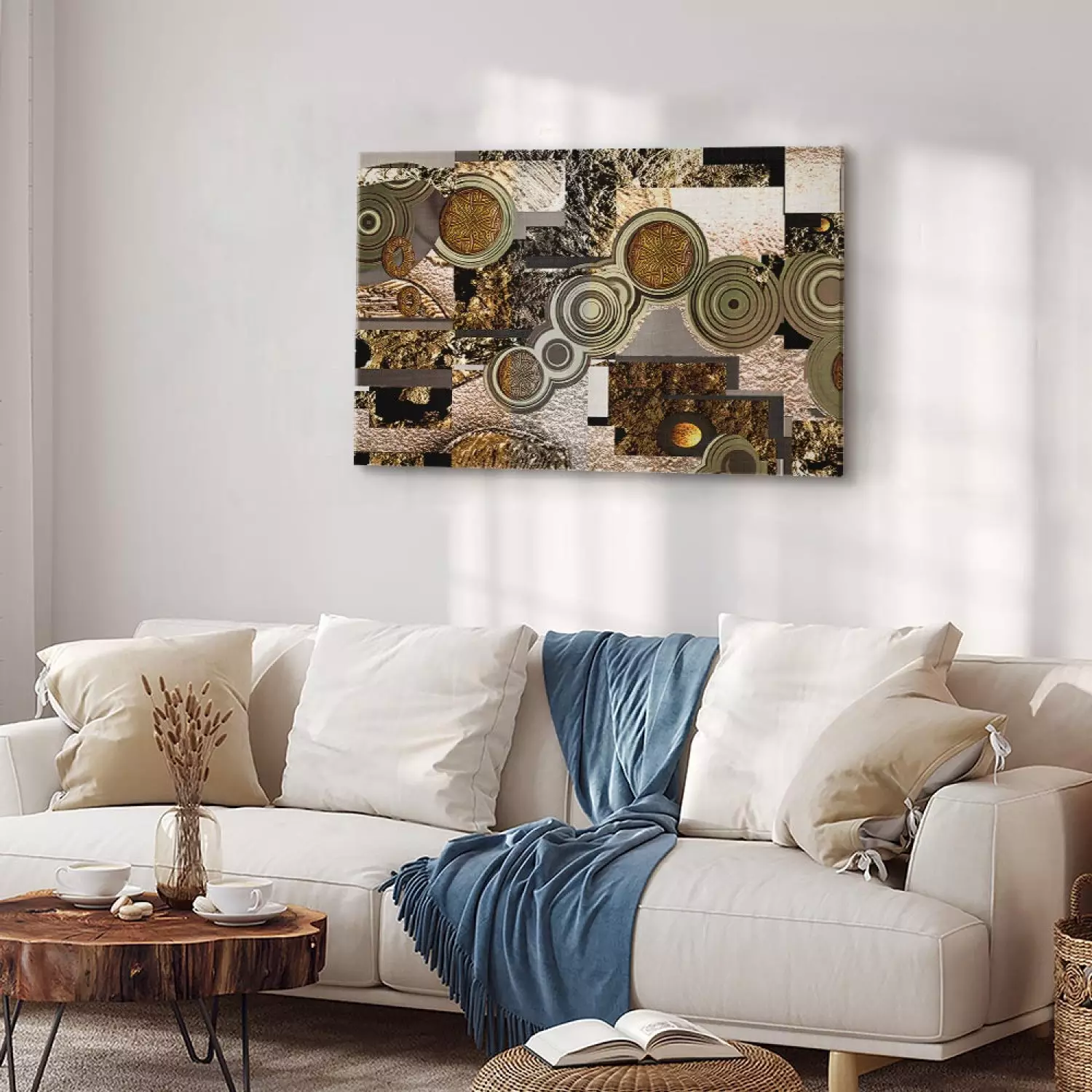 Canvas Abstraction in Ornaments - golden motifs according to Klimt