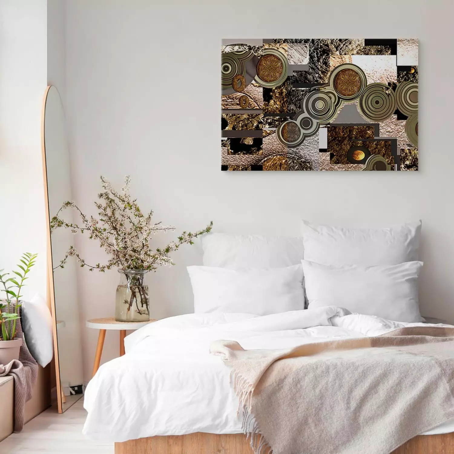 Canvas Abstraction in Ornaments - golden motifs according to Klimt
