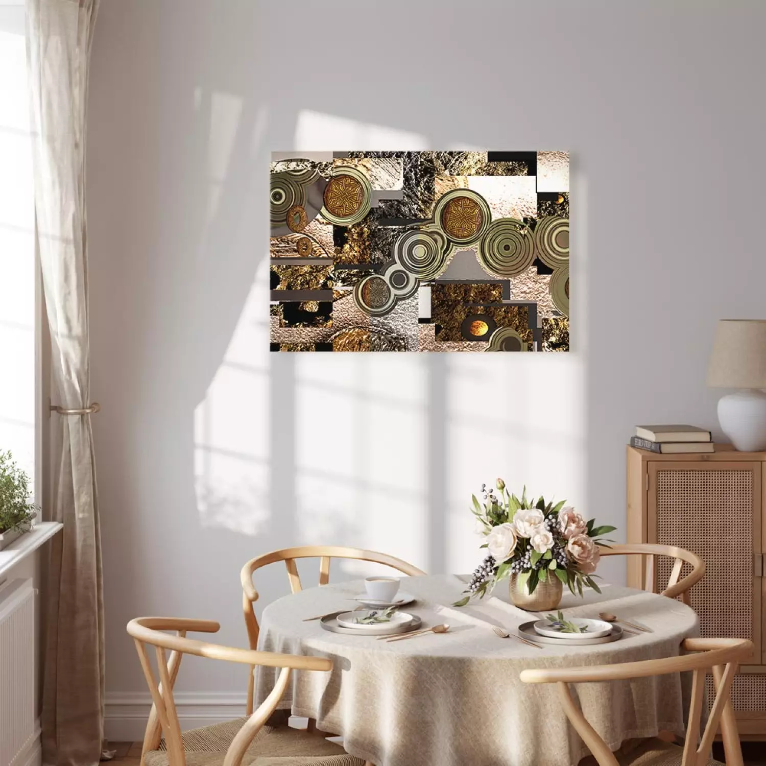 Canvas Abstraction in Ornaments - golden motifs according to Klimt