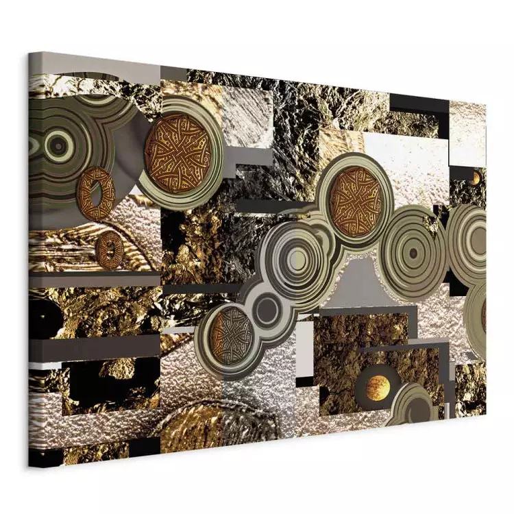 Abstraction in Ornaments (1-piece) - golden motifs according to Klimt