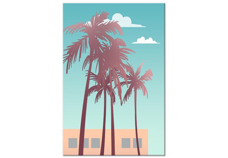 Canvas Miami Palms (1-piece) - landscape overlooking the bright sky and clouds