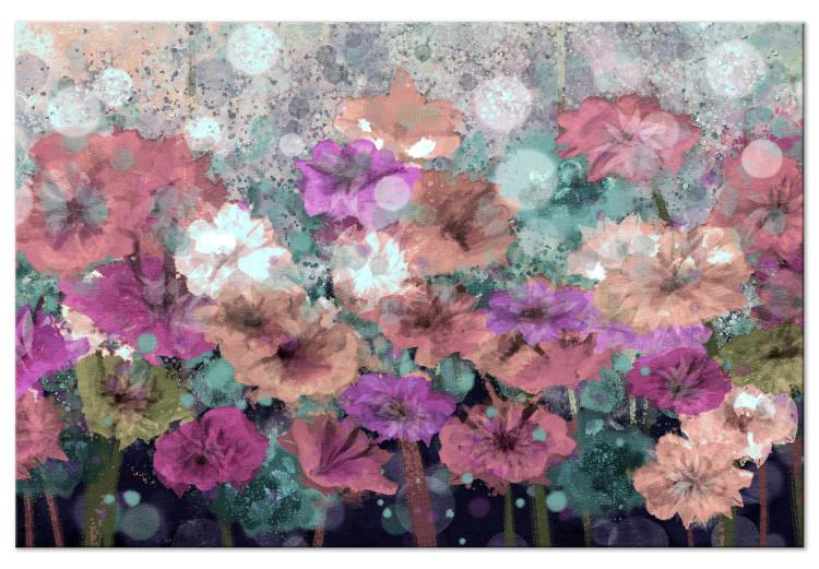 Canvas Meadow Full of Colors (1-piece) - flowers in violet-blue colors