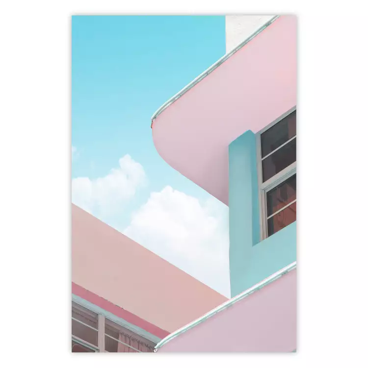 Poster Miami Beach Style Building - Holiday Minimalist Architecture