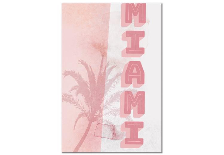 Canvas City Neons (1-piece) - pink Miami sign against a tall palm tree