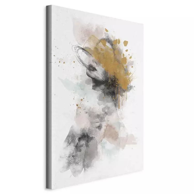 Golden Sigh (1-part) - Abstract Portrait of a Woman's Face
