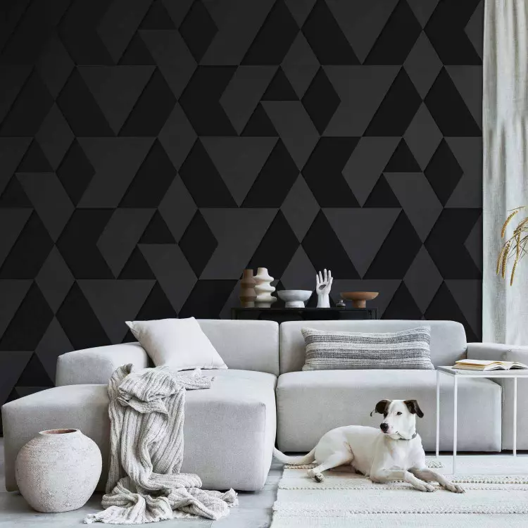Geometric shapes - minimalist composition in dark colour
