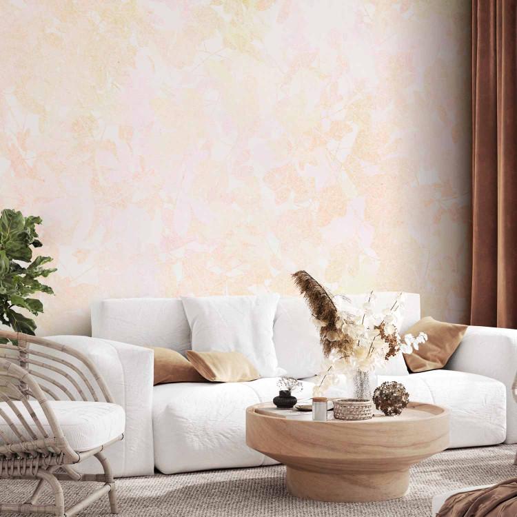 Wall Mural Pastel leaves - nature in an abstract composition of golden twigs
