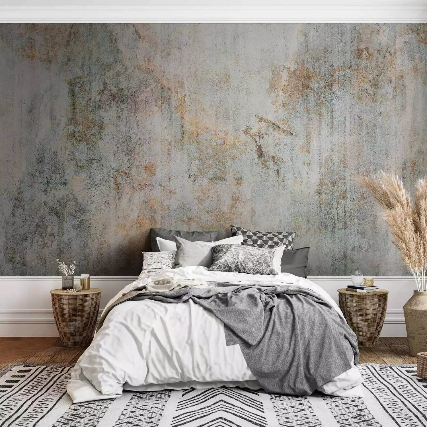 Wall Mural Blast of encouragement - abstract background in grey with patterns and textures