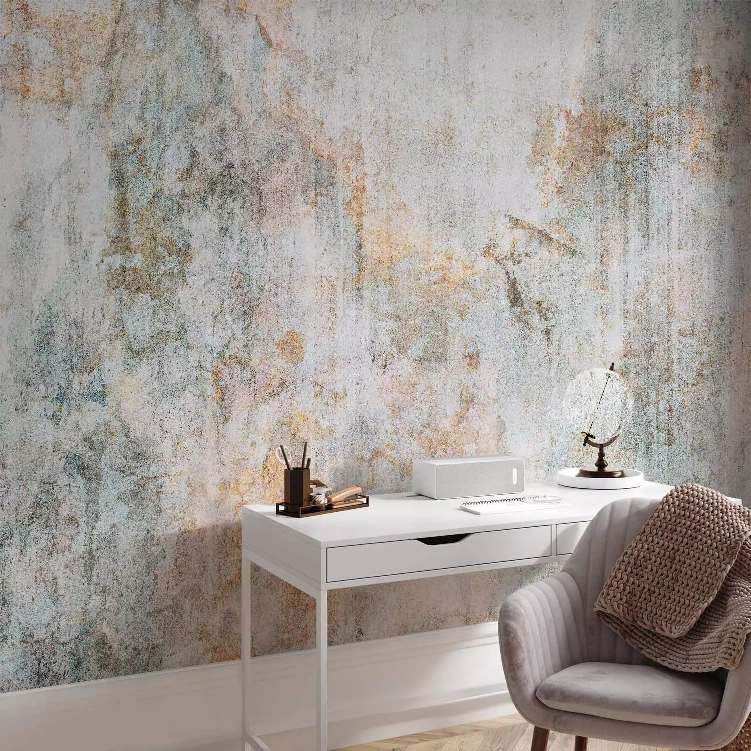 Wall Mural Blast of encouragement - abstract background in grey with patterns and textures