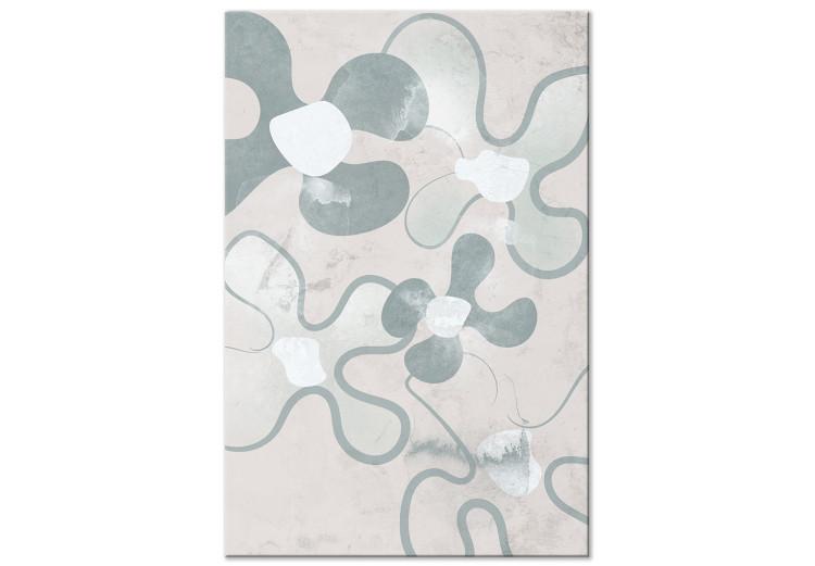 Canvas Blue Daisies (1-piece) - flower-shaped abstraction
