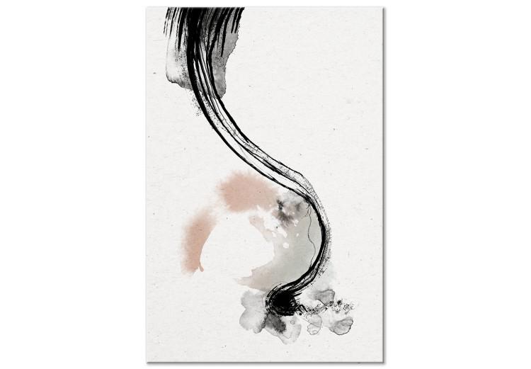 Canvas Brushstroke (1-piece) - light background and abstraction in swirling shapes