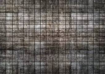 Wall Mural Wooden tiles - dark grey background with a pattern of small rectangles Wallpaper Cropper