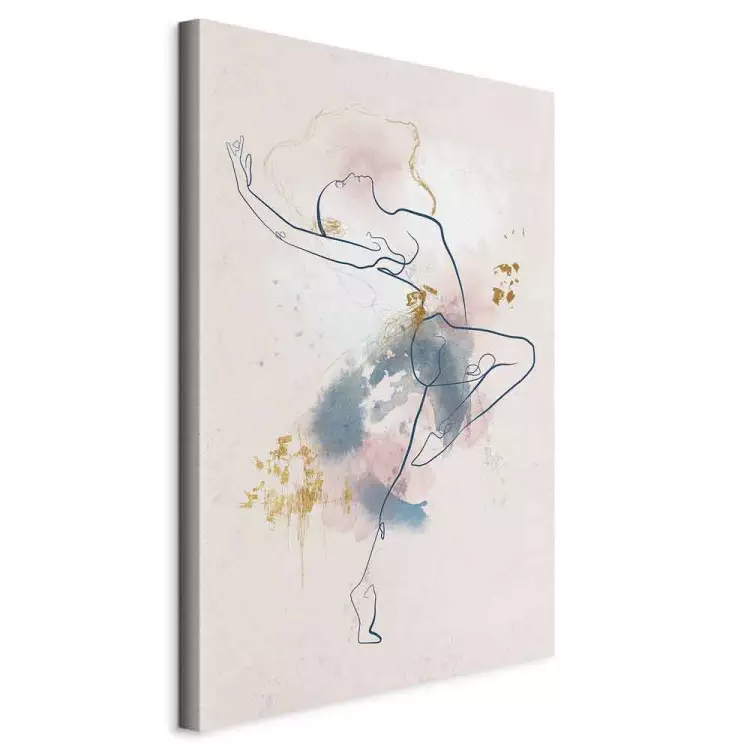 Beautiful Ballerina (1-piece) - watercolor line art of a dancing woman