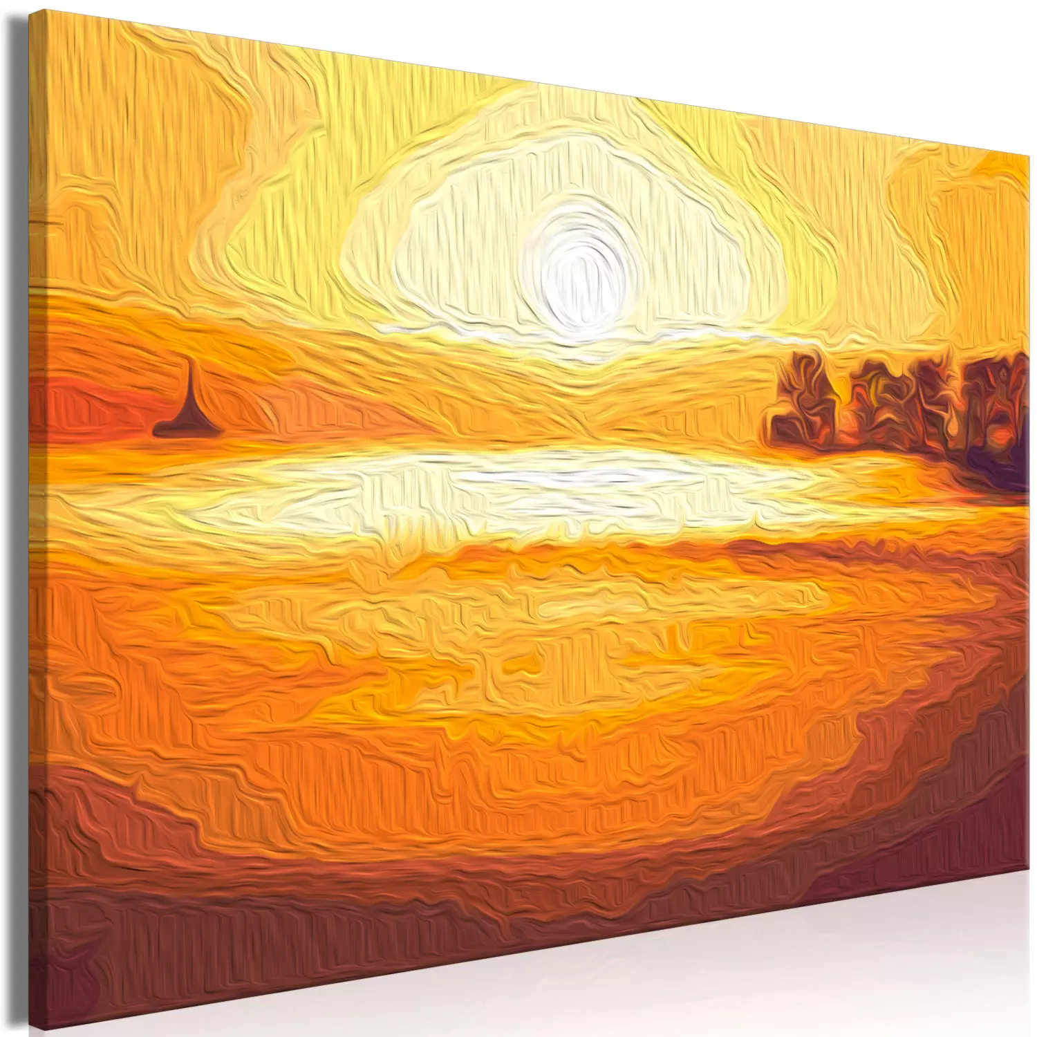 Paint by number Honey Fog - Valley Illuminated With Gold at Sunrise
