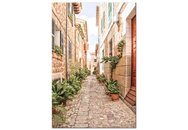 Canvas Quiet Alley (1-piece) - view of a Spanish town and plants