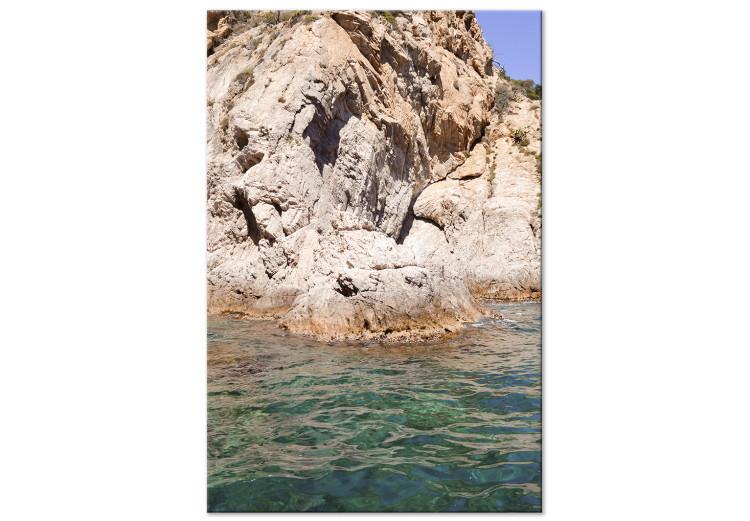 Canvas Spanish Rocks (1-piece) - seascape at the foot of a steep cliff