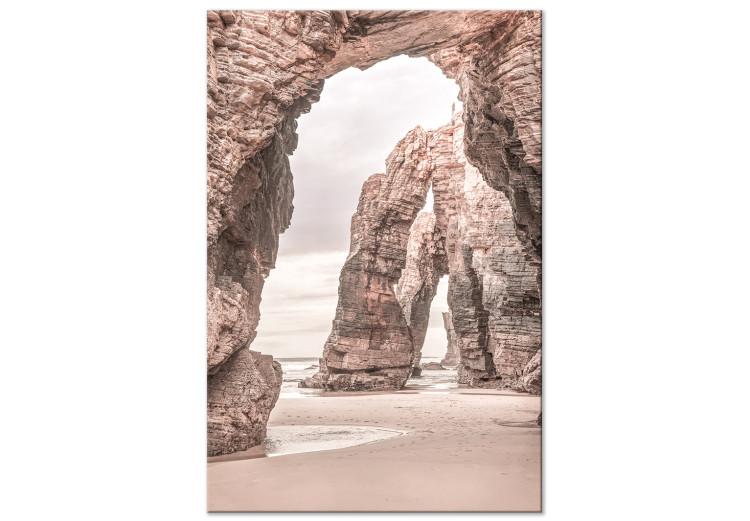 Canvas Rocks on the Beach (1-piece) - coastal cliff landscape shaped like a gate
