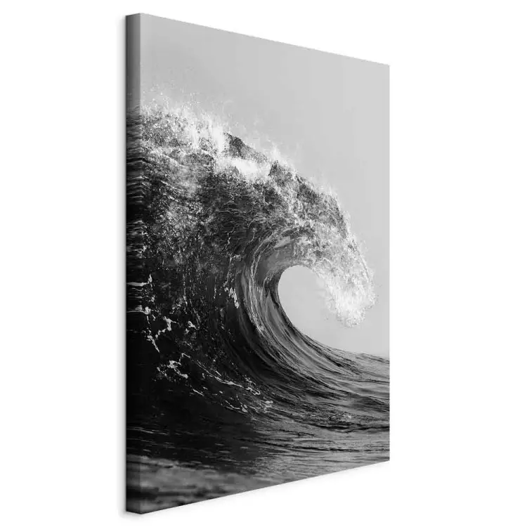 Sea in Black and White (1-piece) - unique seascape with a wave