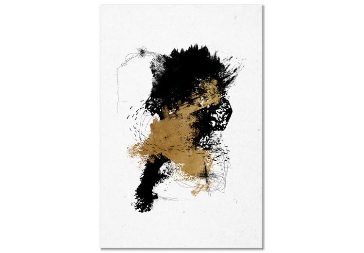 Canvas Wild Shoal - Abstract Graphics With an Animal Motif and Gold