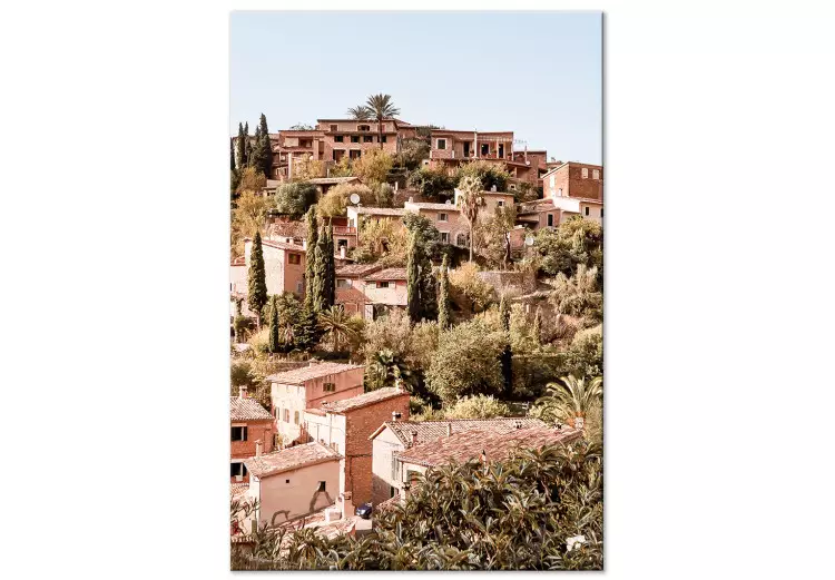 Canvas Village on the Hill (1-piece) - landscape with Spanish architecture