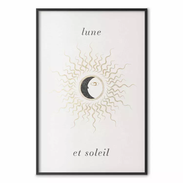 Moon and Sun - Graphical Representation of Celestial Bodies in Bright Tones