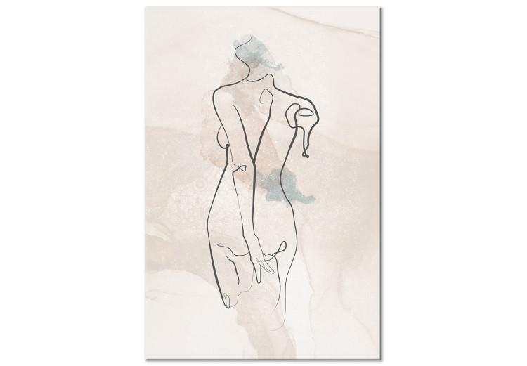 Canvas Standing in the Sun - Linear Abstract Act of a Female Figure