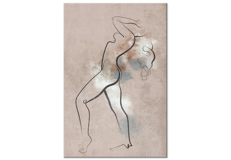 Canvas Dancing Woman - Graphic Representation of a Female Body in Motion