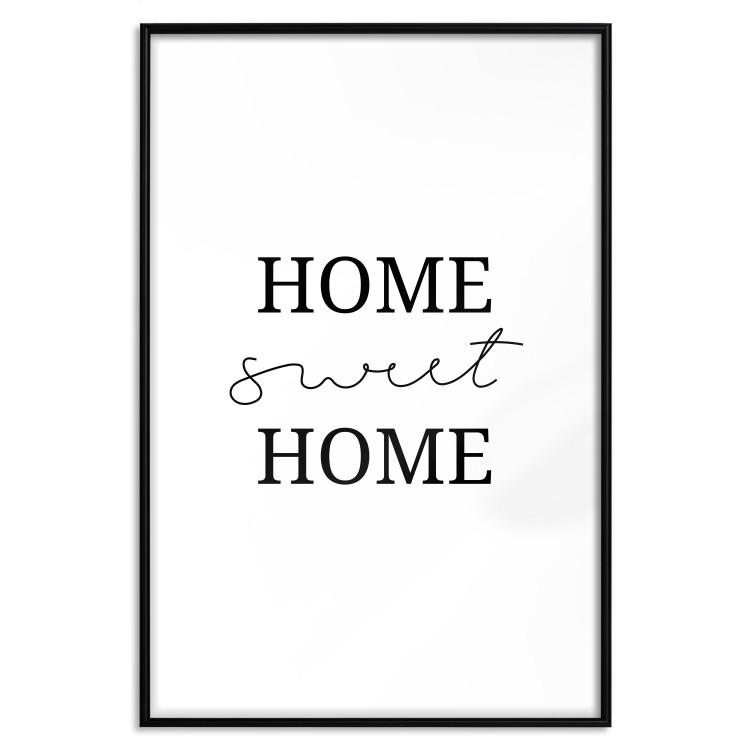 Poster Sweet Home - Minimalist Black Sentence on a White Background