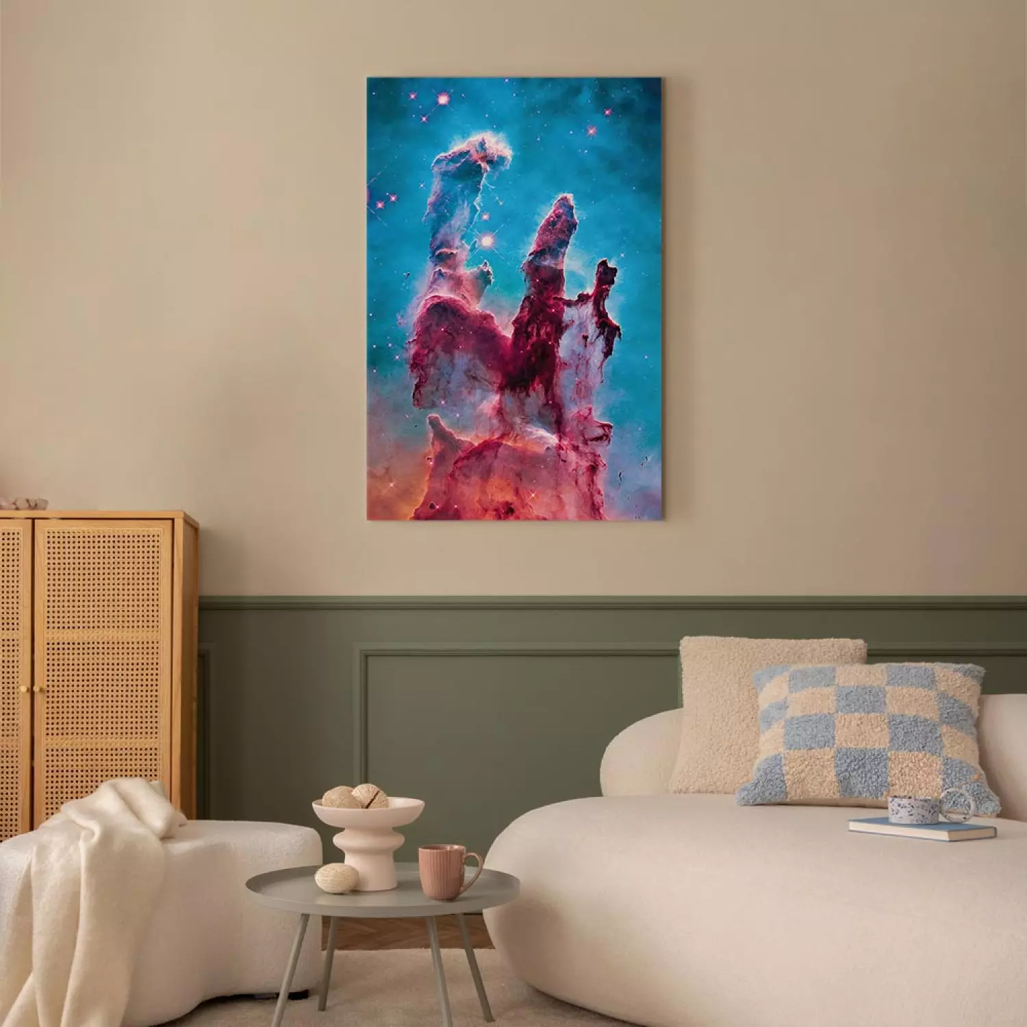 Canvas Print Pillars of Creation - An Open Cluster in the Constellation Serpent
