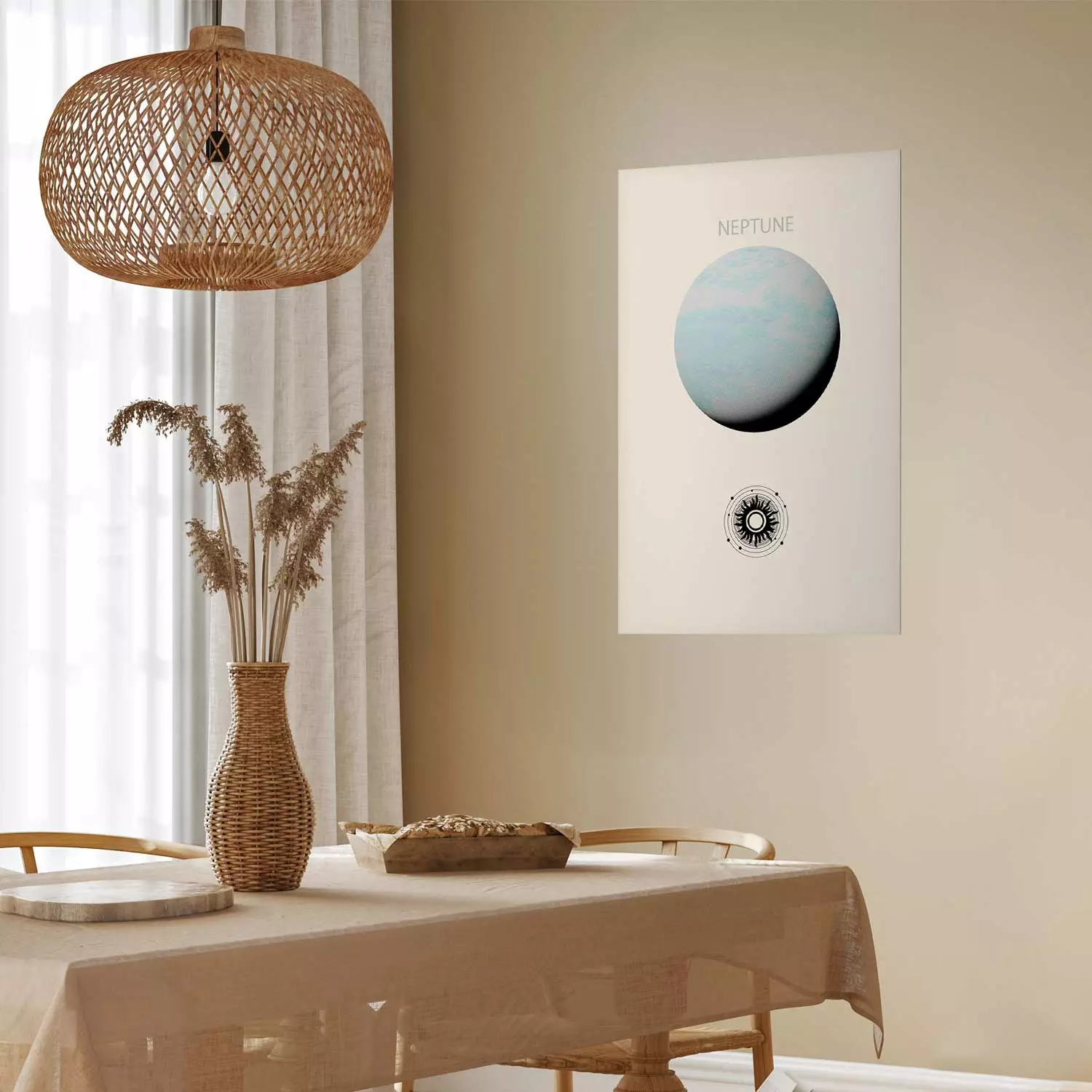 Poster in frames Neptune Gaseous Giant Planet With the Solar System bimago