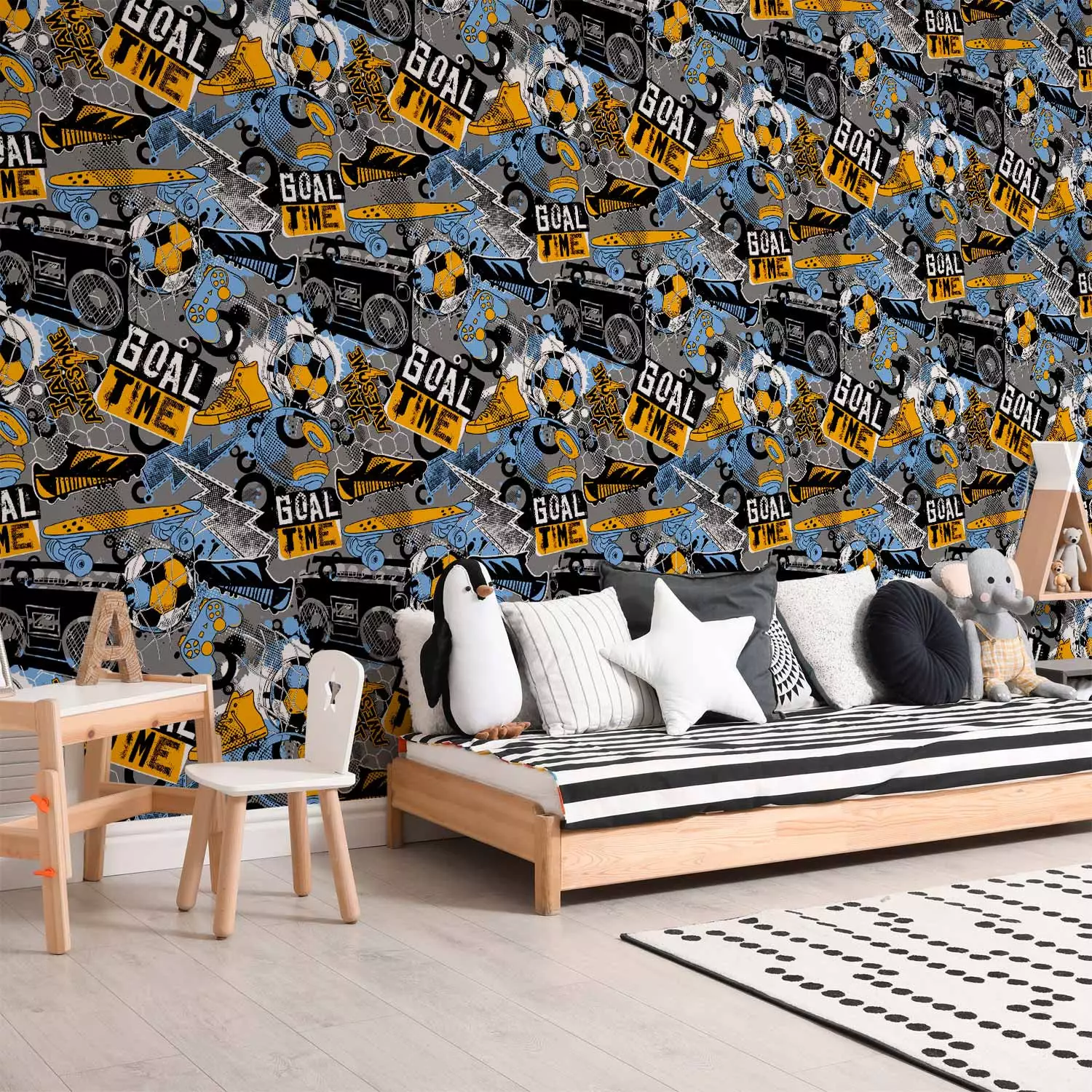 Beautiful Wallpaper Football - Youth Sports Theme for a Boy’s Room - bimago