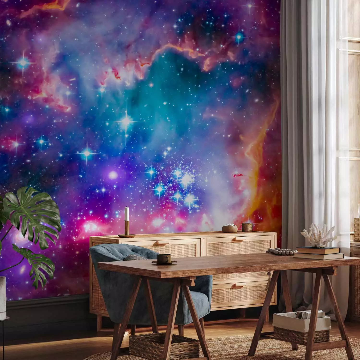 Photo Wallpaper Magellanic Cloud - Telescopic Image of a Dwarf Part of the Galaxy