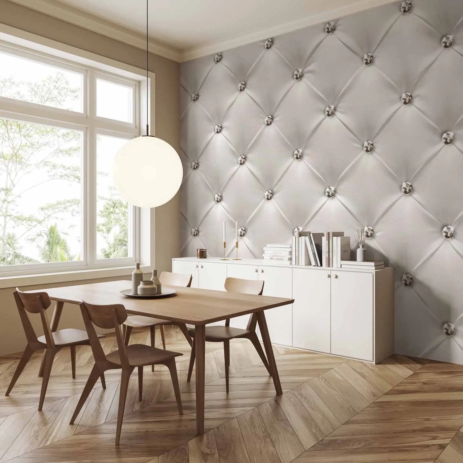 quilted look wallpaper