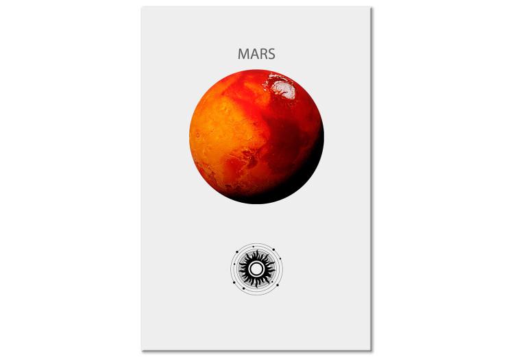 Canvas Red Planet II - Mars and Abstract Composition with the Solar System