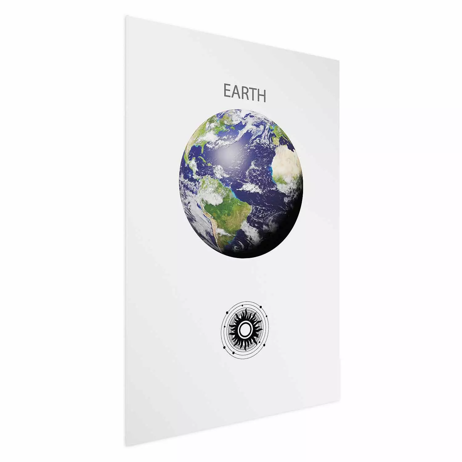 Wall Poster Green Planet - Earth, Abstract Composition with the Solar System II