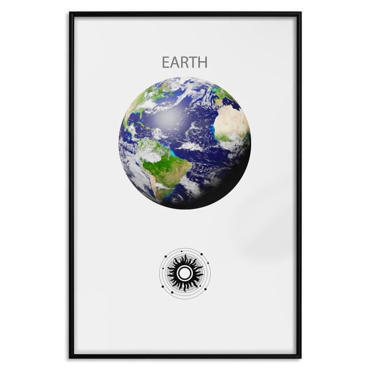 Poster Green Planet - Earth, Abstract Composition with the Solar System II